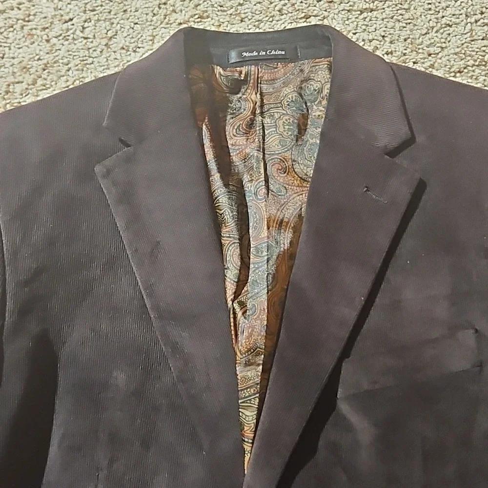 Lauren Ralph Lauren Blazer Men's 40R Corduroy Brown Sport Coat Jacket See Measur